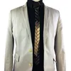 24K Gold Mirror Skinny Necktie Olive Branch Geometric Wedding Groom Acrylic Satin Ties Fashion Accessory 5cm Neck Tie 8 Colors 201277j