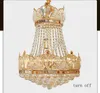 European Crown Crystal ljuskronor LED Light American Luxury Chandelier Lights Fixture Classic Lobby Matsal Hängsmycke Lampor Diameter50cm Height56cm