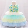 2021 świąteczny płatek maluch niemowlę 1. Sukienka urodzinowa dla dziewczynki odzież ciasto Tutu sukienka księżniczka sukienki Party i wesele F1230