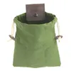 Pochette de recherche de nourriture en cuir Sacs à cordon en plein air Toile cirée Jardin Cueillette de fruits Sac de taille Jungle Camping Randonnée EDC Stockage d'outils 228 H1