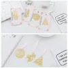 Creative Cherry Blossoms Hollow Out Metal Bookmark Cute Golden Bookmarks Paper Clip Office School Students Mini Bookmarks WDH1451 T03