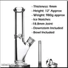 Heavy 9mm Glass Bong hookahs Beaker Bongs thick elephant Joint straight with catcher classical smoking water pipes Designer 1