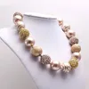 Nouveaux enfants enfants grosses perles collier Bracelet bijoux faits à la main pour bébé filles gros collier fête cadeau accessoires