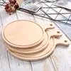 Round Wooden Pizza Cutting Board 6inch-14inch Pizza Baking Tray/Stone Cutting Board Platter Cake Bakeware Tools