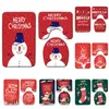 산타 클로스 깔개 좌석 욕실 세트 메리 크리스마스 장식 홈 Navidad Natal Cristmas Party Supplies 새해 선물 201201