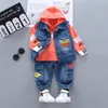 Nieuwe lente herfst trendy kinderkleding babyjongen meisje brief vest hoodies broek kinderen babykleding peuter casual