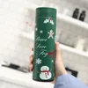 6 Style Christmas Santa Claus Elk Bottles Double Wall Vacuum Flasks 17oz Outdoor Waterproof Skidproof Portable Stainless Steel Water Bottle Gift