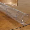 2mm transparent PVC rund bordsduk vattentät pvc bord täcke runda bord trasor oljebesätt kök mönster matbord matta bbyc224n