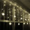 YIMIA 3.5M Flocon De Neige LED Rideau Lumières Icicle Fée Chaîne Noël Vacances Lumières Guirlandes Nouvel An Décoration De Fête De Mariage 201203