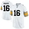 NCAA Football College Iowa Hawkeyes 33 Bob Sanders Jersey Paul Krause 16 Chuck Long 6 Tim Dwight 7 Brad Banks Black White Yellow