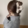 Winter Furry Plush Hair Claws For Women Cute Bear Plush Clamps Back Head Ponytail Barrettes Hair Accessories