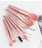 8pcs Brush Brush Set set rosa morbido per capelli sintetici per viaggi per viaggi Kit Multi-Function Cosmetic Benwels Strumenti 20 set/lotto DHL