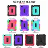 for iPad air 1 2 3 4 5 6 7 8 10.9 10.2 pro 11 10.5 Tab 10.1 8.4 5 T510 360 Rotating slicone Hybrid Shockproof case stand Shoulder strap