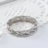 Hollow Knot Braid Ring Silver Rose Gold Rings Band för män Kvinnor Fashion Jewelry Will och Sandy Gift