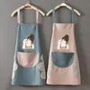 Kitchen Cartoon Apron for Men Women Couples Waterproof and Oil-proof Cooking Growns Apron Four Seasons Sleeveless Hand-wiping RRA11898