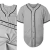 Blank Gray Baseball Jersey 2021-22 Full Embroidery High Quality Custom your Name your Number S-XXXL