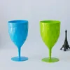 12oz Plastic Champagne Flutes PP Colorful Plastic Red Wine Champagne Flutes 6pcs/set Disposable Wine Mug