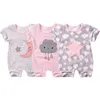 Baby romer bomull nyfödd kropp kostym sommar nya kortärmade tjejer kläder baby pajama pojkar jumpsuit rompers g1221