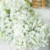(60 Pcs/Lot) Artificielle Tissu Fleur Gypsophile Bébé Souffle Bouquet Pour La Maison Salon De Mariage Décoration