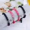 2022 Fashion 2pcs/set Natural Stone Beads Yoga Strand Bracelet For Lovers Distance Magnet Couple Bracelets Healing Friendship Jewelry