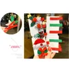 New Christmas 5 pcs hair clip set bowknot hair clip Christmas Tree Snowflake old man duck bill clip children's lovely gifts free DHL