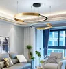 Nordic Sala de estar teto candelabro anel lâmpada duplex oco designer quarto quarto novo simples anel restaurantes