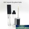 50 sztuk 6ml Puste Wyczyść Lip Gloss Tube Lips Balm Butelka Szczotka Pojemnik Narzędzie Beauty Square Refillable Butelki Lipgloss Tube