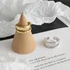 Simple Coréen Bridal Love Eternity Réglages Réglables Anneaux d'argent Sterling pour femmes Thumb Valentines bijoux1