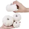 12pcs Halloween Artificial Bianco Pumpkins Harvest Autunno Decorazione del Ringraziamento per la fiera commerciale, Scuola, Shopping Mall1