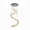 Współczesna LED Kryształ Szklana Kulka Lampa Wisiorek Meteor Rain Sufit Lekkie Meteoryczne Prysznic Schodowy Bar Droplight Chandelier Oświetlenie 110V-240V