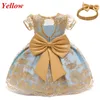 Baby Girls Clothes Birthday Dress for Baby Girl Red Elegant Princess Party Flower Gown Christening Dress born Vestidos LJ201222