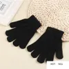 Solid Color Winter Gloves Knitted Warm Full Finger Mittens Children Candy Color Gloves Cute Student Glove 9 Colors 2pcs/pair