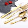 4Pcs Modern Flatware Set Wed Cutlery Knife Spoon Fork Tableware Set