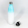 DIY Sublimation 17oz Cola Bottle with Gradient Color 500ml Stainless Steel Cola Shaped Water Bottles Double Walled Insulated Flasks