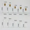 10шт Прекрасные 1мл 1.5ml 2мл 2.5ml Mini Прозрачное стекло бутылки Флакон с деревянной пробкой Пустой Пожелание для подарка хранения