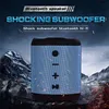 M2 Mini BT lågbashögtalare Bärbara utomhushögtalare Stereo HiFi trådlös kolumnhögtalare Support TF FM USB AUX Shocking Subwoofer