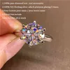 5.0ct Moissanite Pierścionek zaręczynowy Kobiety 14K Biały Pozłacane Laboratorium Pierścień Diamentowy Sterling Silver Wedding Pierścienie Biżuteria Pudełko obejmuje x220214