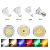 100 pcs/lot LED ampoule couleur projecteur 3 w 4 w 5 w GU10 GU5.3 E27 E14 blanc chaud rouge vert bleu jaune spot