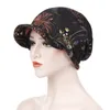 Bez Şapkalar Büyük Ağız Kap Çift Amaçlı Adam Kadın Müslüman Turbans Çiçek Ağacı Yaprak Desen Moda Yetişkin Açık 10 5er L2