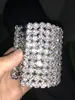 Bransoletka dla kobiet Bridal Big Blawling Diamond Rhinestone Trendy Sexy Brelle Armband Mankiet Party Biżuteria z przezroczystym kryształem 191J