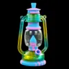 8.8 "colorido granero linterna pipa de agua fumar bongs dab rigs tubos de vidrio y silicona plataforma de aceite de tabaco soporte para cigarrillos quemador de cera