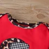 Tute a maniche lunghe per ragazze leopardate Pagliaccetti per bambini di Natale Babbo Natale Tute per bambini Abiti per boutique per bambini Abbigliamento natalizio BT6047