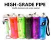 7 'Shisha Hookah Små rökrör Aluminium Alloy Acrylic Metal Tobacco Pipe Portable Smoke Tillbehör Partihandel 185mm Längd