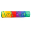 Pet Funny Play Cave Rainbow Brown Foldable 2 Holes Kitten Toys Wholesale Rabbit Tunnel Cat Game LJ201125