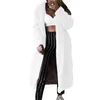 Fashion-Höst Winter Fur Coat Kvinnor Casual Loose Solid Long Coat Varm Kvinna Retro Tjock Faux Fur Jacka Plush Outwear