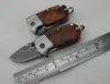 1Pcs New 3.46 Inch Damascus Pocket Folding Knife VG10 Damascus Steel Blade Shadow Wood + Steel Head Handle EDC Knives