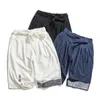 Chińskie styl bawełniany lniana harem jogger spodnie mężczyźni długość łydki letnie mężczyźni spodnie dorywczo szerokie spodnie nogi mężczyźni 200925