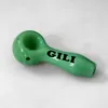 GIli Glass Bobi a mano Tubi di erbe arricciati Accessori per fumo a mano Vetro blu rosa