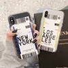 Boarding Pass Design Soft TPU iPhone Case voor iPhone 13 11 12 Pro Max Mini 6 7 8 Plus X XS XR Lichtgewicht Schokbestendig Wholesale DHL