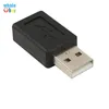 Adaptador adaptador de extensão USB 2.0 A tipo macho para mini USB 5 pinos fêmea preto para computador de mesa PC 200 pçs/lote